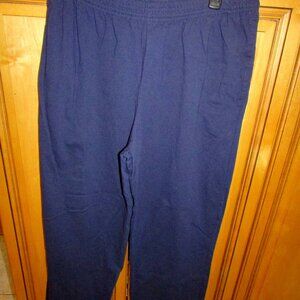 Hanes Mens Dark Blue Cotton Lounge Pants Sz XXL Full Leg